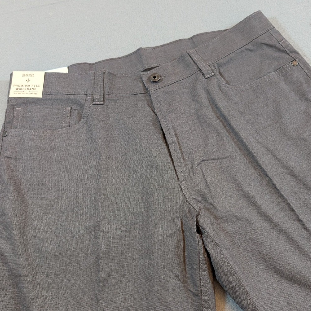 Kenneth Cole Reaction Mens 36x30 5‎ Pocket Flex Waist Pants Dark Grey